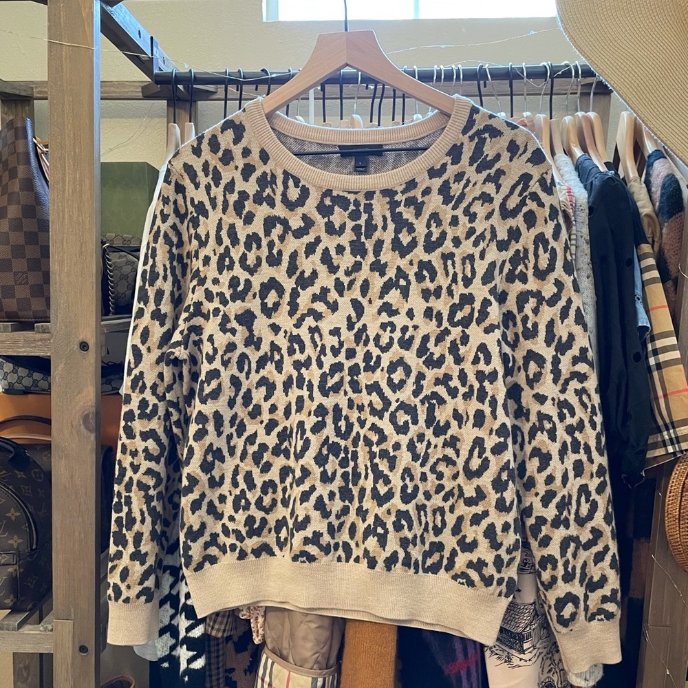 J CrewLeopard sweater